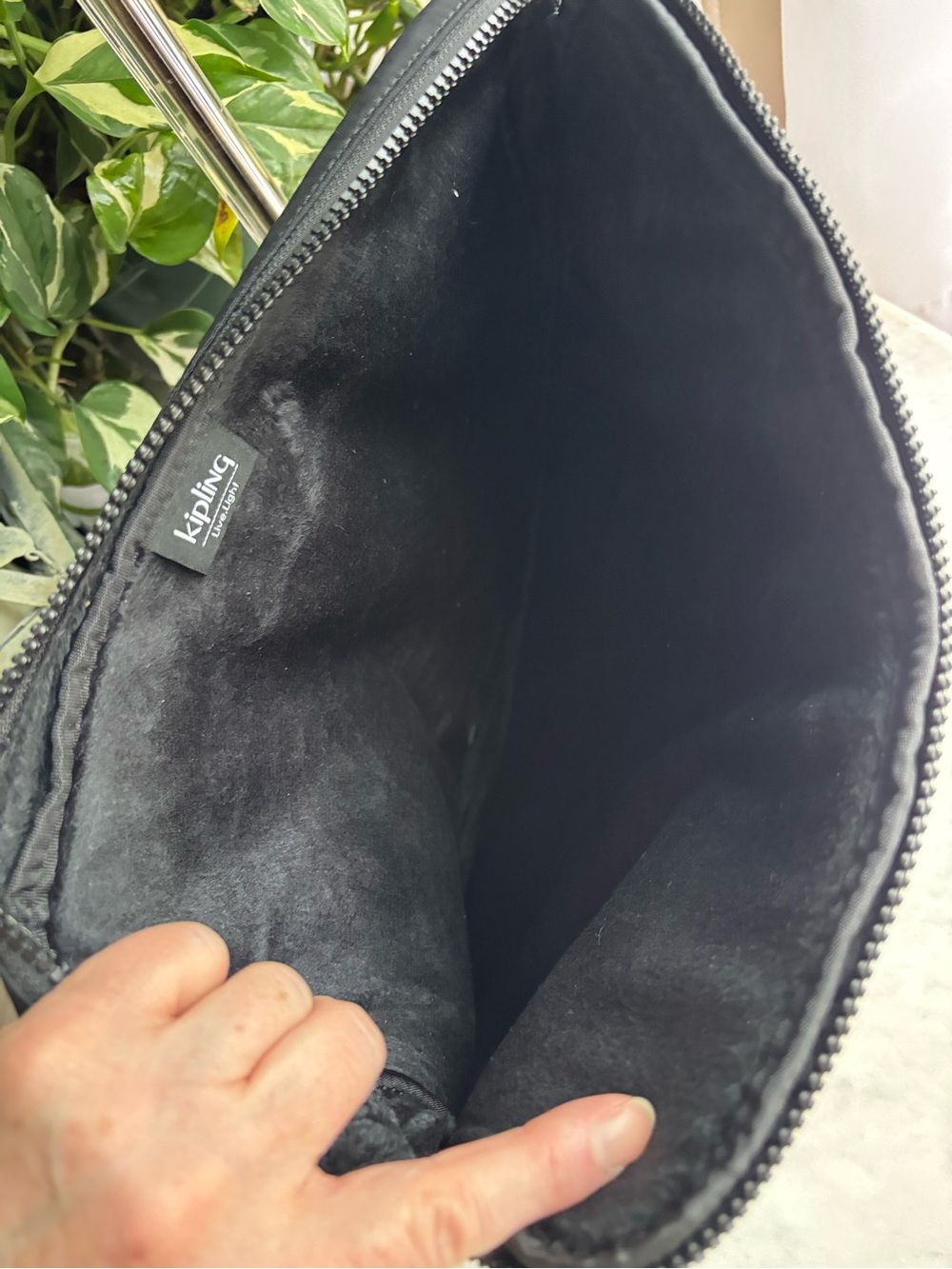 Kipling Black Laptop Sleeve with Front Pocket - Picture 6 of 8